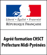 Le logo FormaFrance de l'agrément CHSCT Midi-Pyrénées.