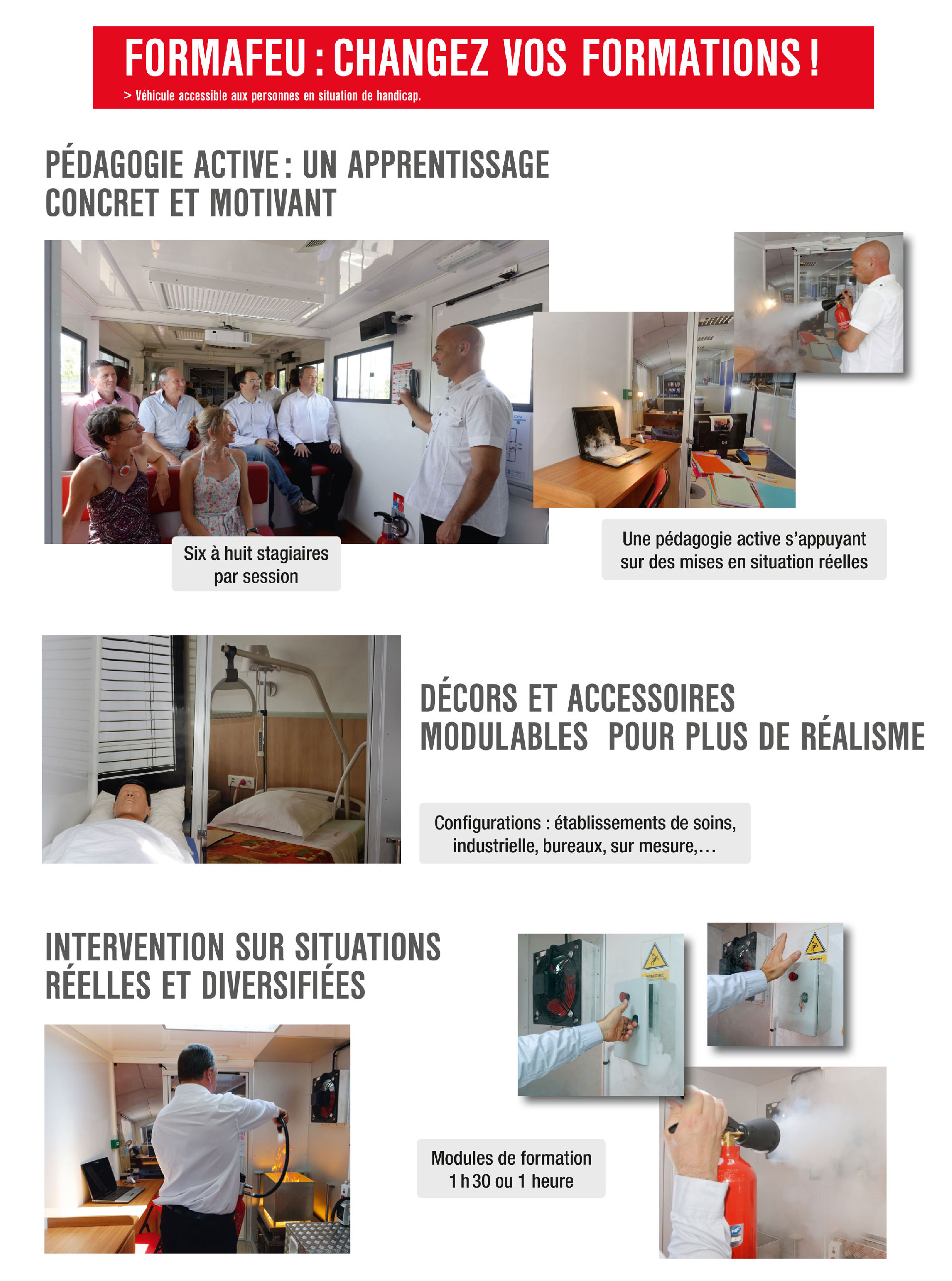 Formation incendie en unité mobile Formafeu
